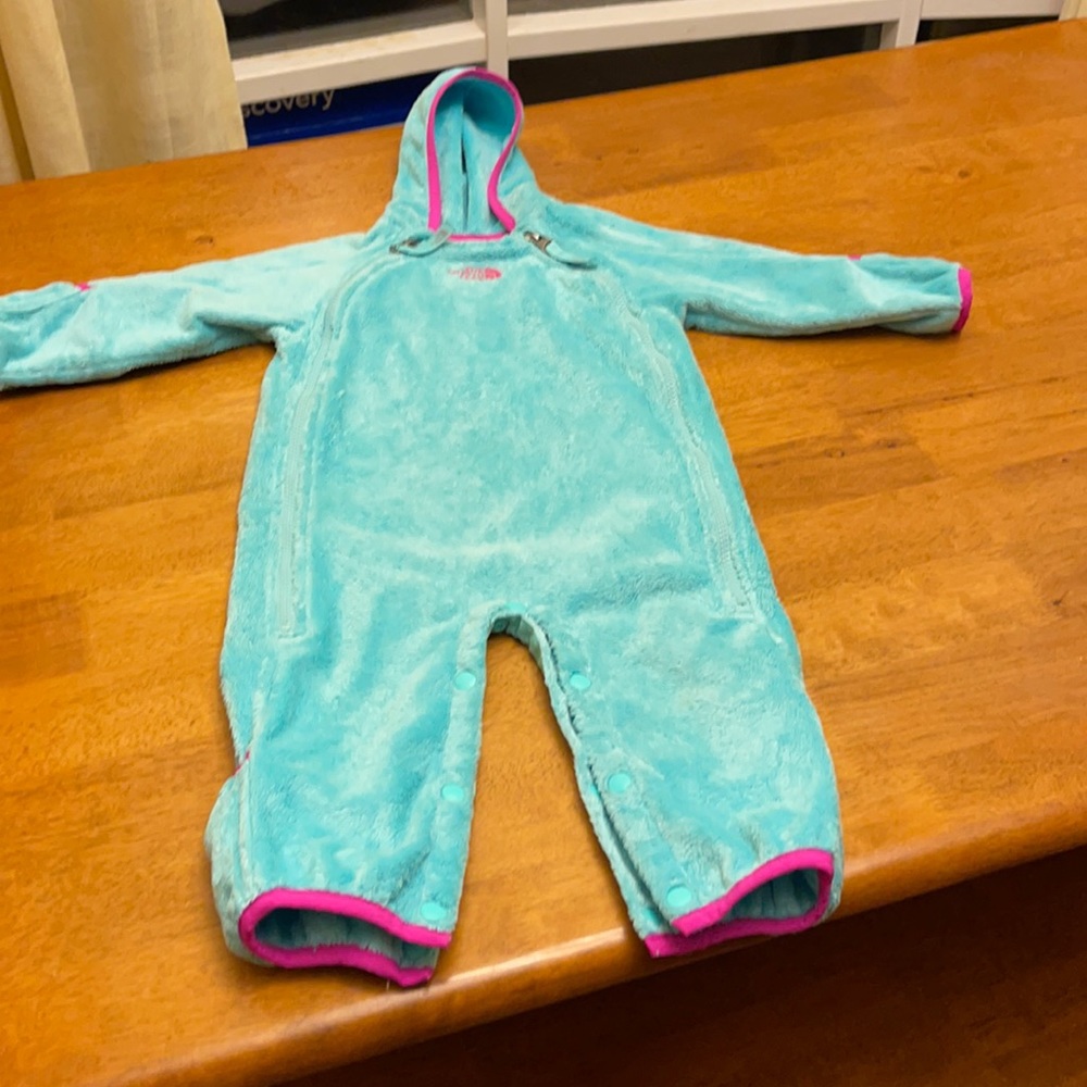 North Face fleece snow suit.